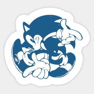 Sonic in blue Sticker